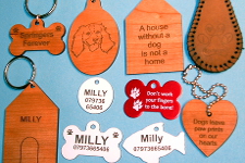medium size picture of pet nametags and keyfobs